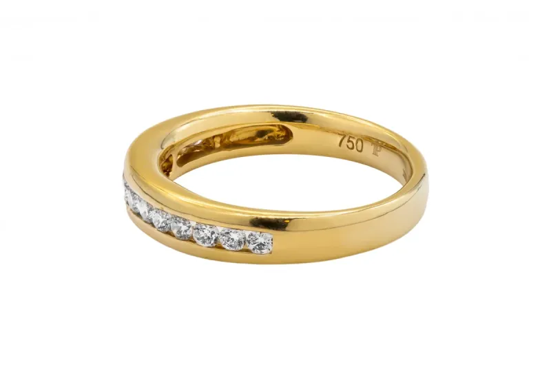 18ct Yellow Gold Diamond Half Eternity Ring 0.66ct