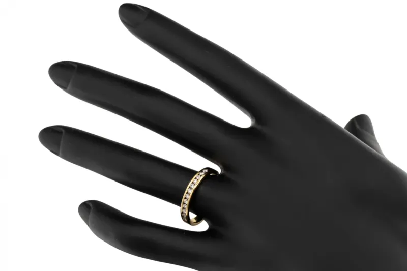 18ct Yellow Gold Channel Set Diamond Band Ring 0.50ct
