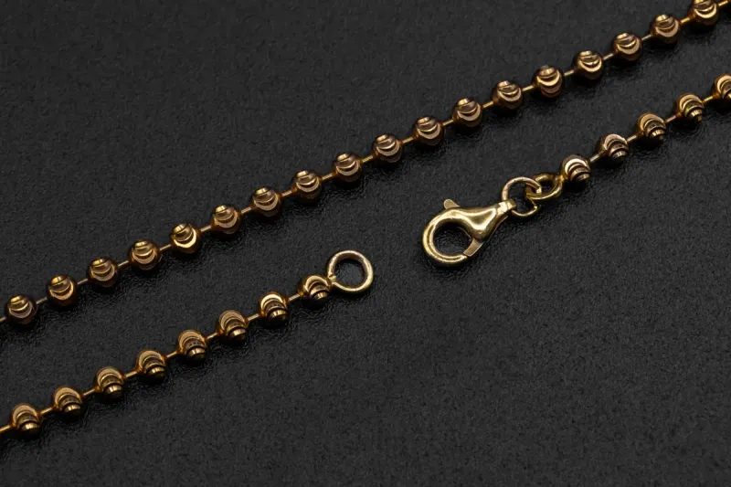 9ct Rose Gold Moon Cut Children's Chain 9.8g