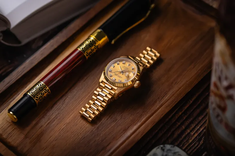 Rolex Lady DateJust 26mm 18ct Yellow Gold Presidential 69178 1992