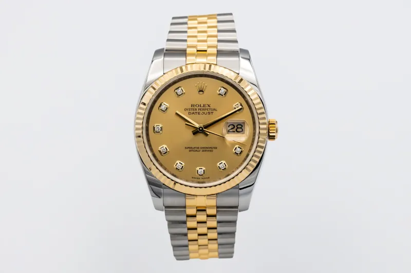 Rolex DateJust 36mm Steel & 18ct Yellow Gold Jubilee 116233 2010