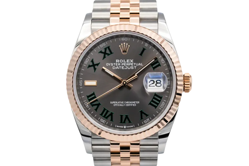 Rolex DateJust 36mm 'Wimbledon' Steel & 18ct Rose Gold Jubilee 126231 2021