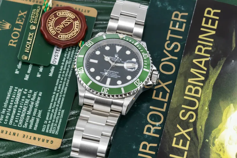 Rolex Submariner Date 40mm 'Kermit' Stainless Steel Oyster 16610LV 2009