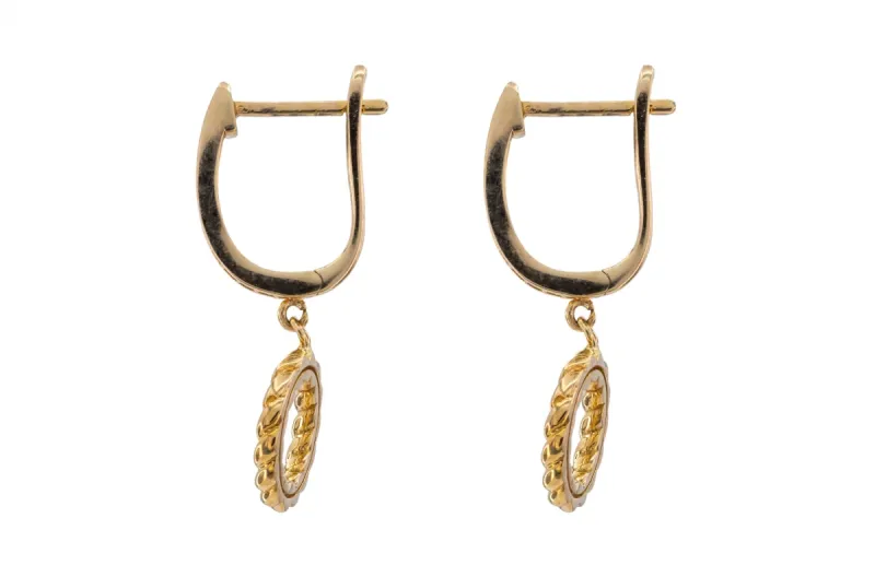 9ct Yellow Gold Cubic Zirconia Earrings 3.3g