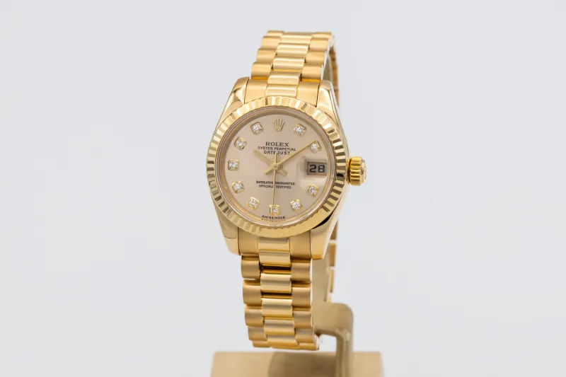 Rolex Lady DateJust 26mm 18ct Yellow Gold Presidential 179178 2005