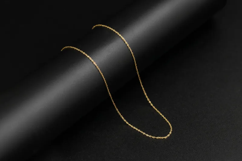 9ct Yellow Gold Singapore Chain 15"