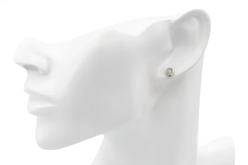 9ct White Gold Diamond Stud Earrings  0.20ct