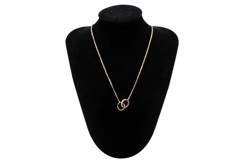 Cartier LOVE Half-Pavé Diamond Pendant 18ct Rose Gold Necklace 0.22ct