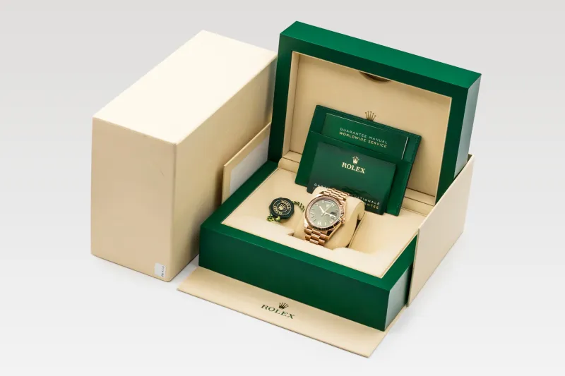 Rolex Day-Date 40mm 'Olive' 18ct Rose Gold Presidential 228235 2022