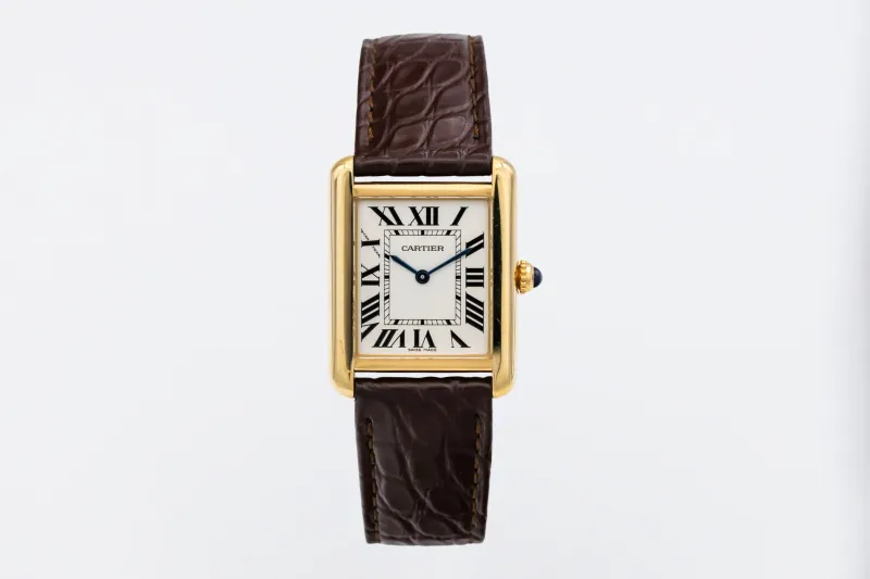 Cartier Tank Solo 24mm Brown Leather W1018755 Circa 2010