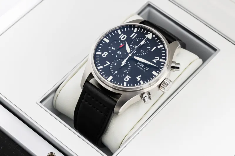 IWC Pilot's Chronograph 43mm Black Leather IW377709 2020