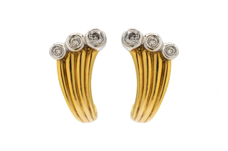 18ct Yellow Gold Diamond Stud Earrings 0.10ct