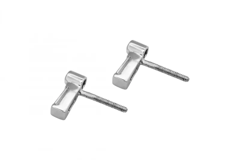 18ct White Gold Baguette & Round Diamond Stud Earrings 0.25ct