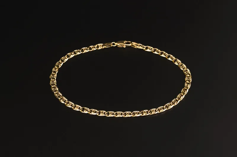 18ct Yellow Gold Classic Link Chain Bracelet 6.7g