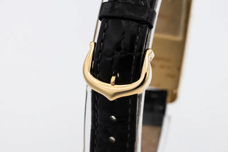 Cartier Tank Americaine 19mm Black Leather W2601556 Circa 2000s