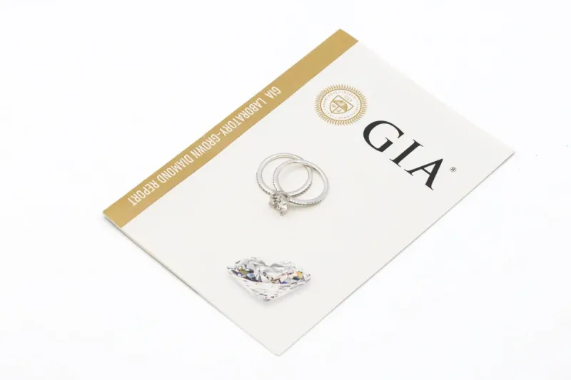 18ct White Gold Lab Diamond Engagement Ring Set 1.90ct GIA Certified