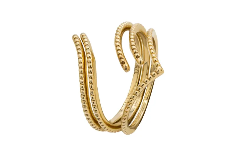 9ct Yellow Gold Puzzle Ring 3 Piece 3.9g