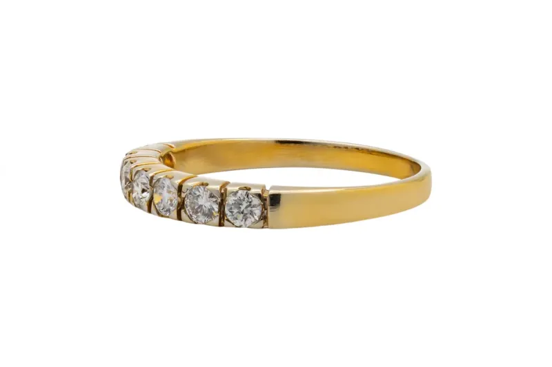18ct Yellow Gold 7 Diamond Ring 0.50ct