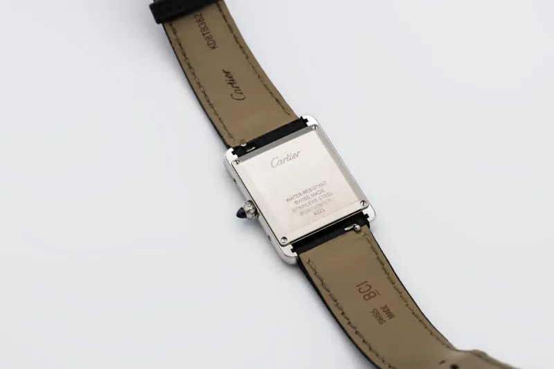 Cartier Tank Must Large 25.5mm Black Leather WSTA0041 2023