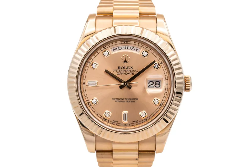 Rolex Day-Date II 41mm 18ct Rose Gold Rose Presidential 218235 2015