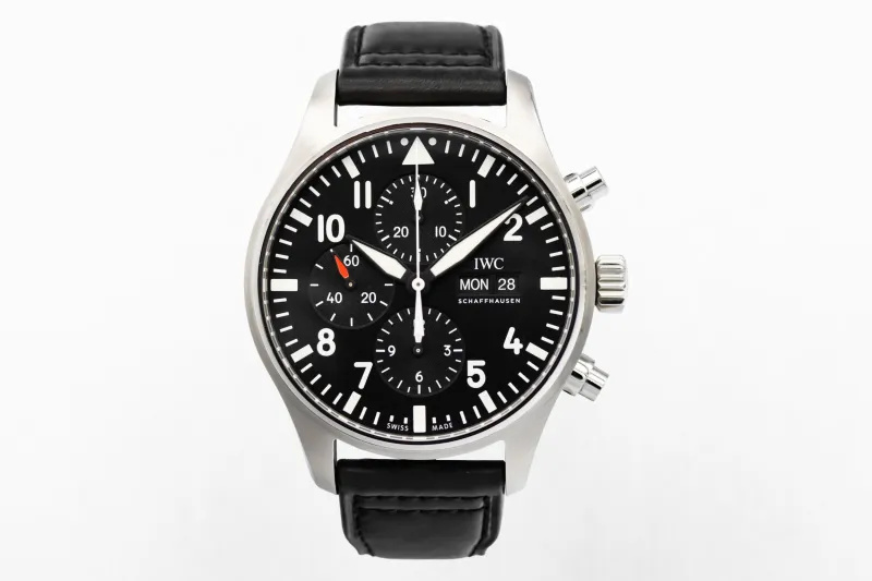 IWC Pilot's Chronograph 43mm Black Leather IW377709 2020