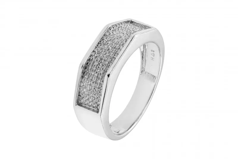 9ct White Gold Diamond Wedding Band 0.25ct