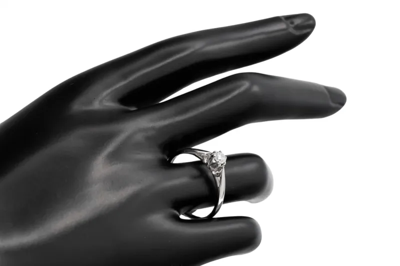 9ct White Gold Diamond Solitaire Engagement Ring 0.22ct