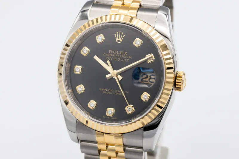 Rolex DateJust 36mm Steel & 18ct Yellow Gold Jubilee 116233 2010