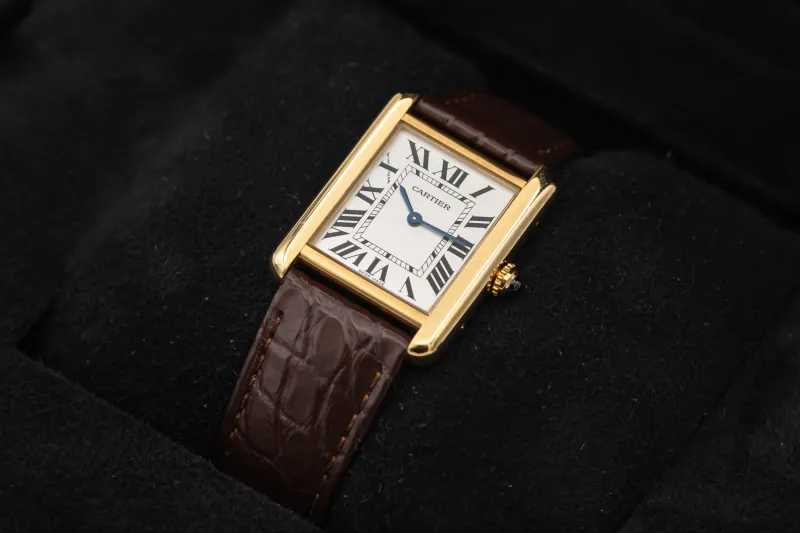 Cartier Tank Solo 24mm Brown Leather W1018755 Circa 2010