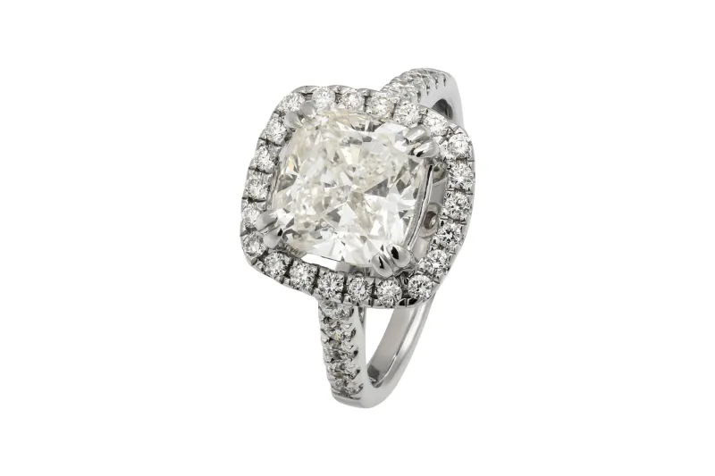 18ct White Gold Diamond Engagement Ring 3.26ct 5g GIA Certified