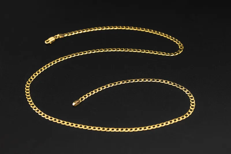 9ct Yellow Gold Flat Curb Chain 20" 6.1g