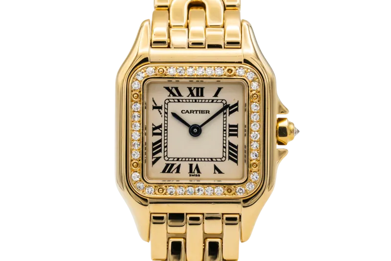 Cartier Panthere Art Deco 22mm 18ct Yellow Gold WF3070N3 Circa 1990s