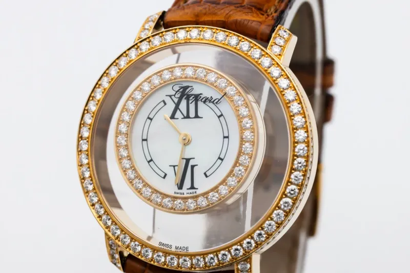 Chopard Happy Diamond 37mm Brown Leather 20/7229-20 Circa 2010