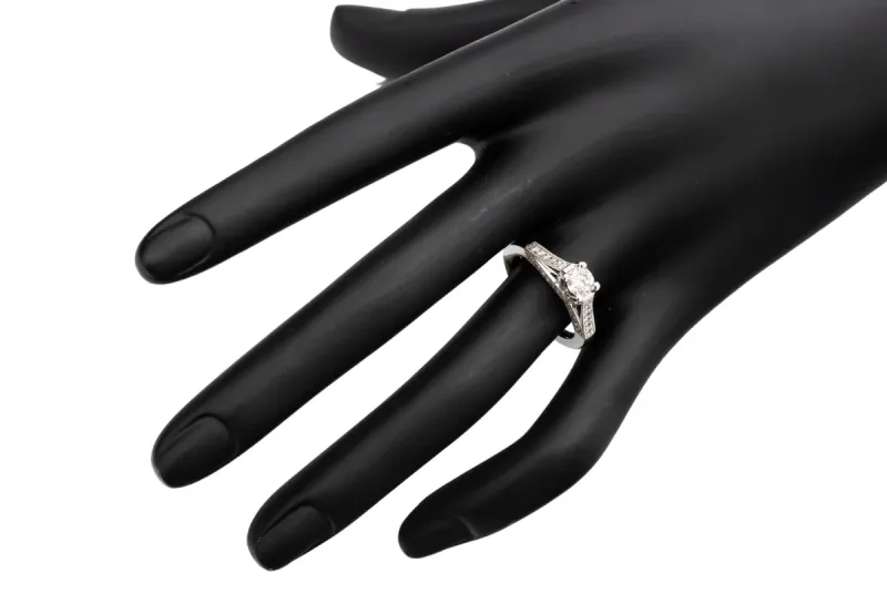 9ct White Gold Diamond Engagement Ring 0.81ct