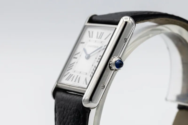 Cartier Tank Must Large 25.5mm Black Leather WSTA0041 2023