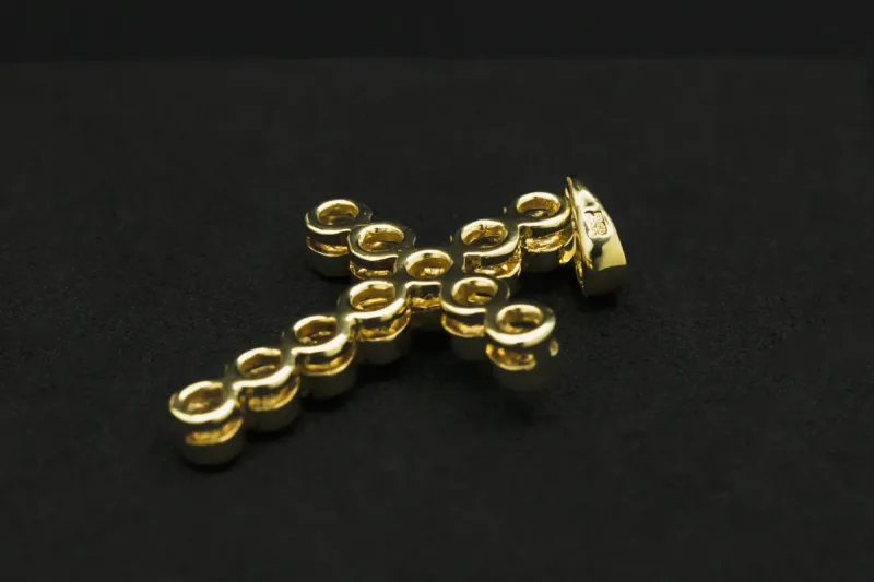 9ct Yellow Gold Diamond Cross Pendant 0.25ct