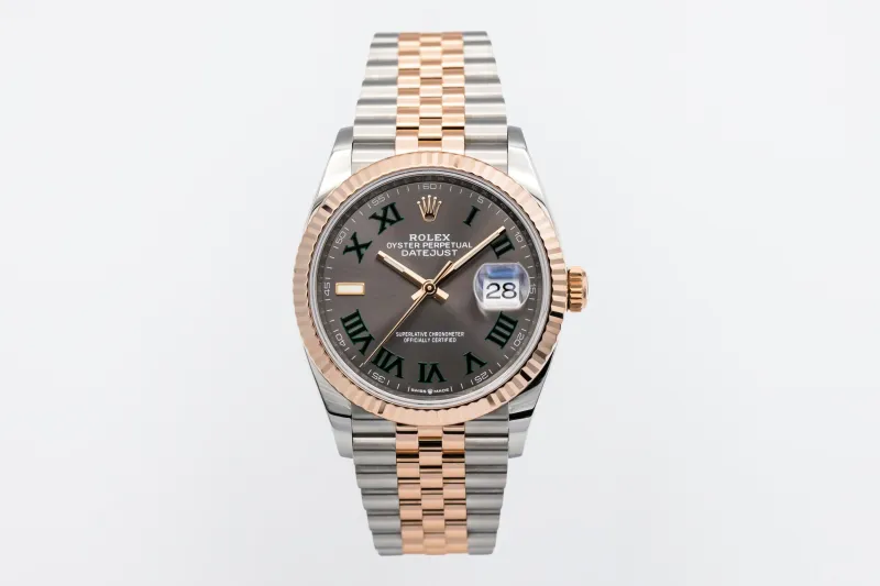 Rolex DateJust 36mm 'Wimbledon' Steel & 18ct Rose Gold Jubilee 126231 2021