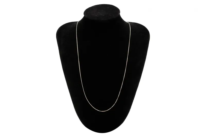 9ct White Gold Cuban Chain 22" 1.5g