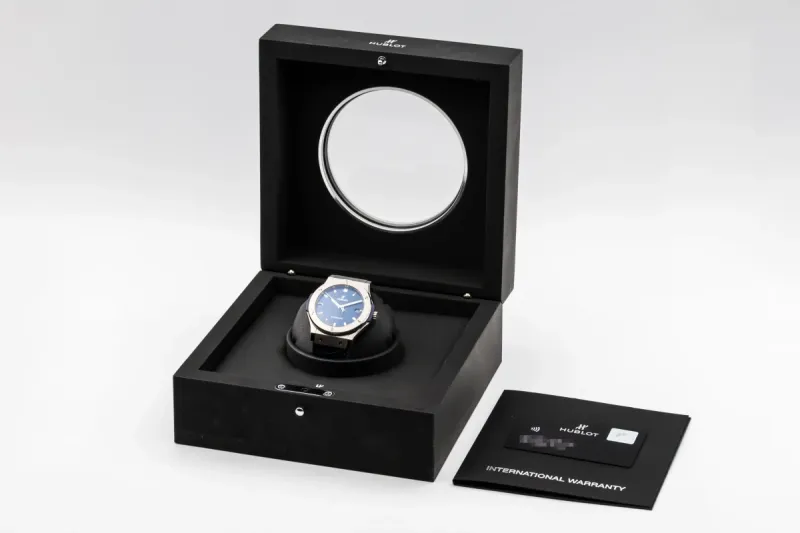 Hublot Classic Fusion 45mm Blue Rubber Bracelet 511.NX.7170.LR 2017