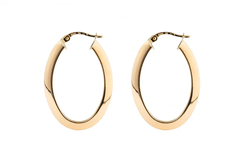 9ct Yellow Gold Hoop Earrings 1.9g