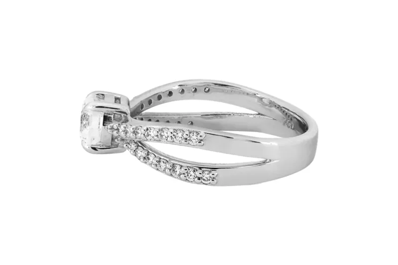 18ct White Gold Diamond Engagement Ring 0.98ct H VS1 GIA Certified