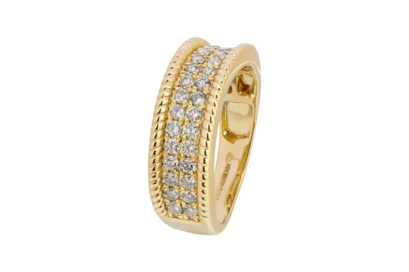 14ct Yellow Gold Diamond Ring 0.64ct