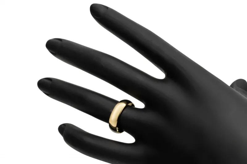 9ct Yellow Gold D-Shape Wedding Band 1.5g