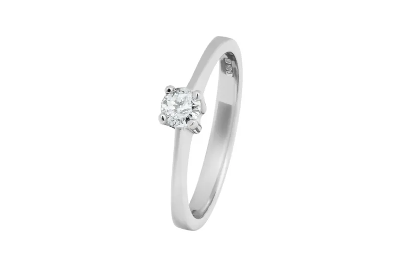 18ct White Gold Diamond Engagement Ring 0.20ct