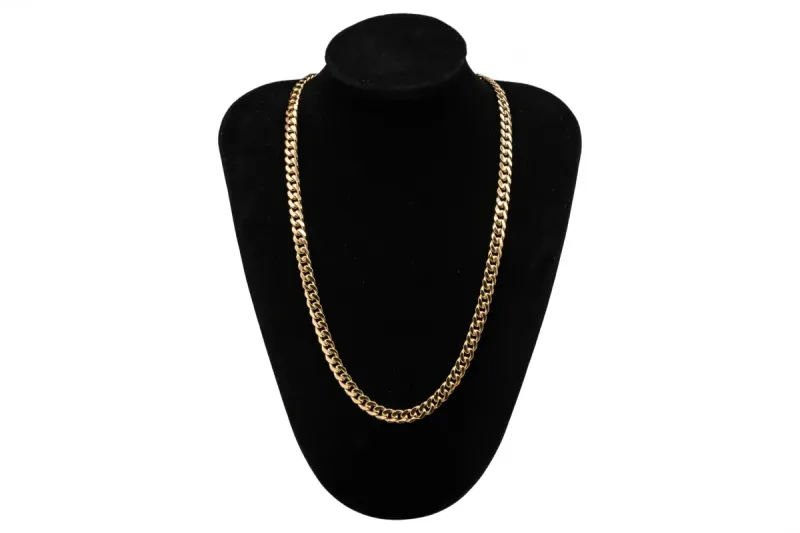 9ct Yellow Gold Flat Curb Chain 33.2g