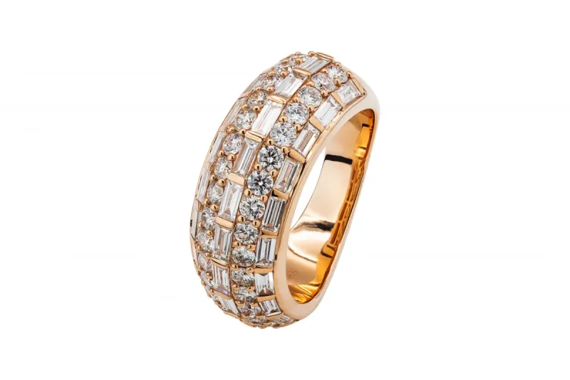 18ct Rose Gold Diamond Ring 2.96ct