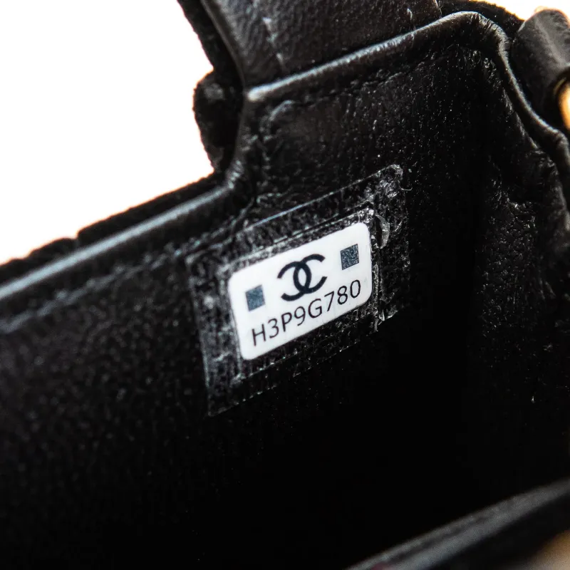 Chanel 24A Kelly Mini Nano Black Velvet Bag UNUSED