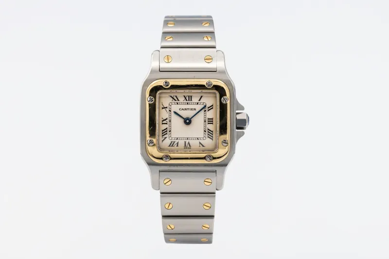 Cartier Santos Galbée 24mm Steel & 18ct Yellow Gold W20012C4 Circa 2000s