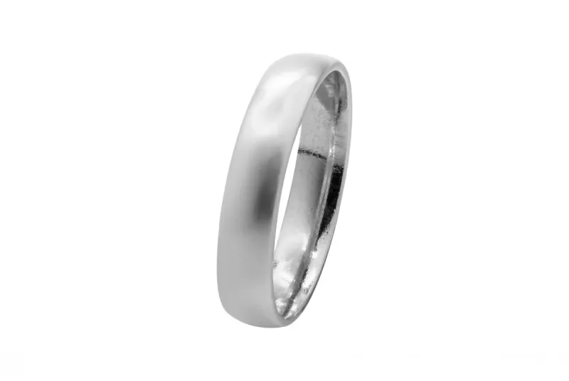 Platinum Wedding Band D-Court 4mm