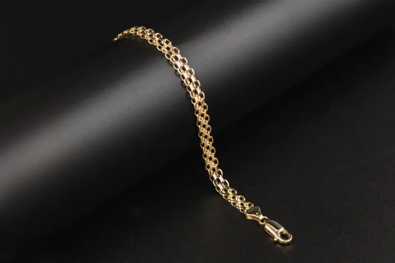 9ct Yellow Gold Bracelet 7.5" 7.4g